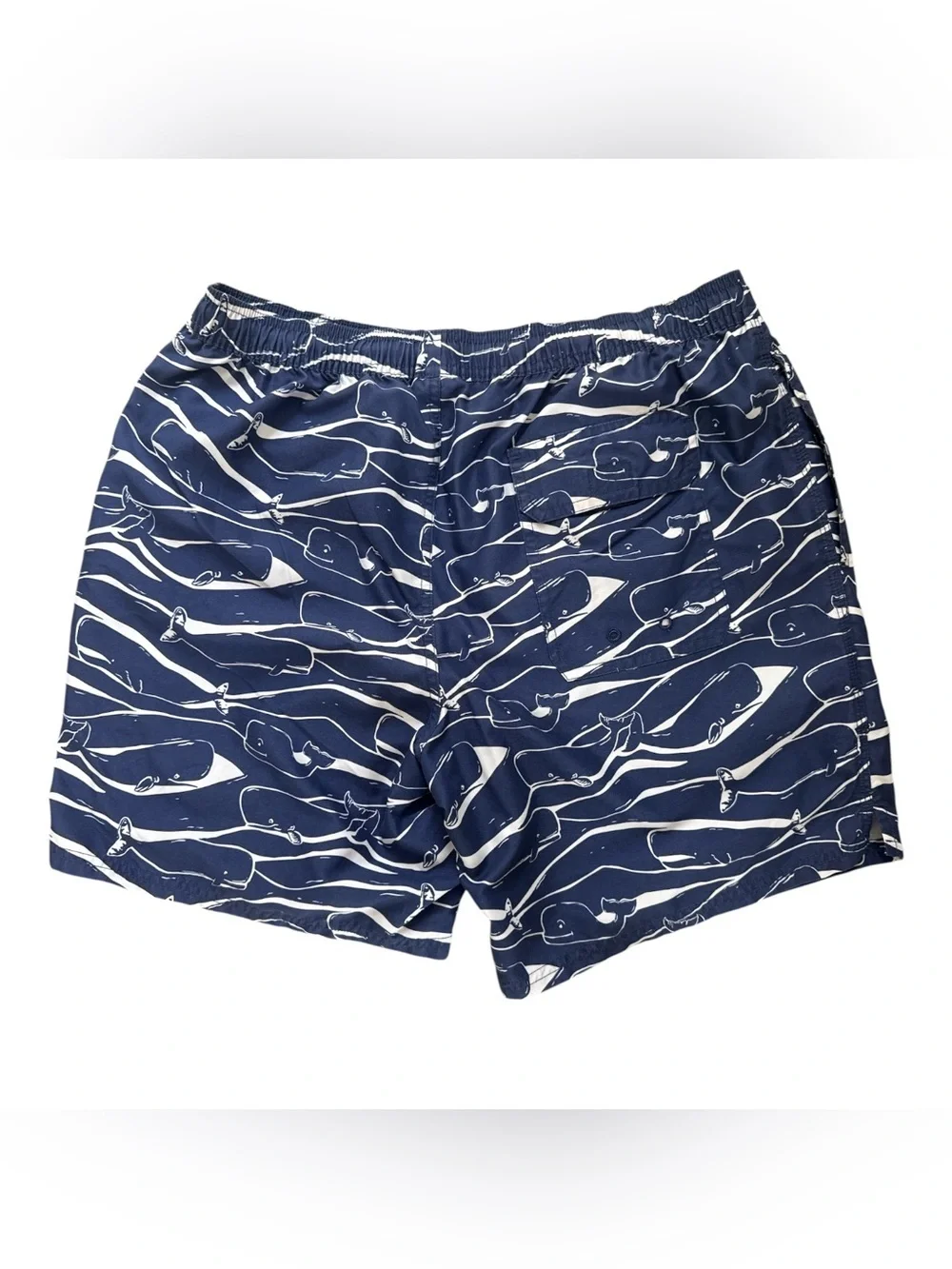 Vineyard Vines Navy & White Whale Pattern Swim Trunks